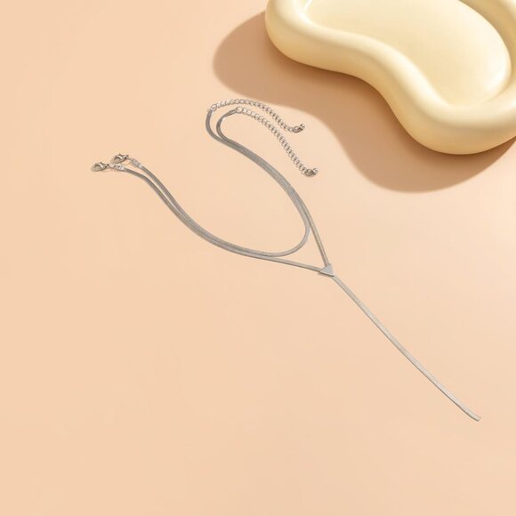 Gold Silver Snake Chain Choker Necklace Drop Necklace Statement Necklace for Wom - Picture 6 of 7